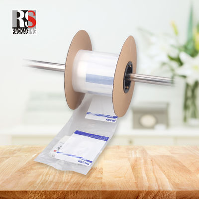 لوگو سفارشی LDPE سوراخ شده بسته های پیش باز شده بر روی رول برای ماشین آلات خودکار