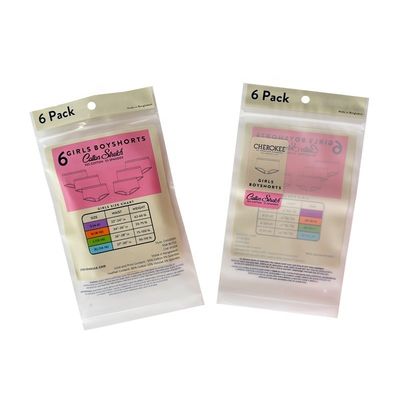 PET / VMPET / CPP Zipper Printed Poly Bag برای بیکینی / جوراب ابریشم / بسته بندی جوراب