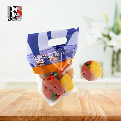 CPP OPP پلی اتیلن میکرو سوراخ شده Zip Lock کیسه پلاستیکی برای سبزیجات تازه