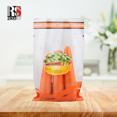 CPP OPP پلی اتیلن میکرو سوراخ شده Zip Lock کیسه پلاستیکی برای سبزیجات تازه