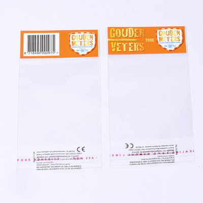 کوله هدیه صنایع دستی صنعتی Opp Header Self Adhesive Reusable Clear Opp Packaging Bag