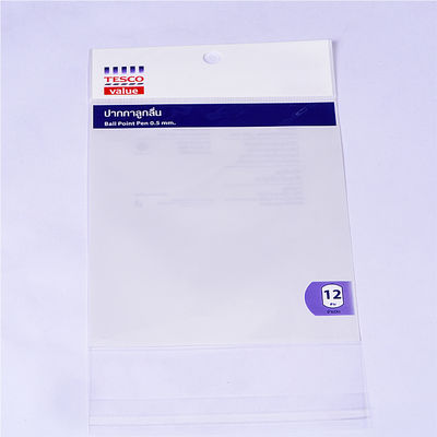 کوله هدیه صنایع دستی صنعتی Opp Header Self Adhesive Reusable Clear Opp Packaging Bag