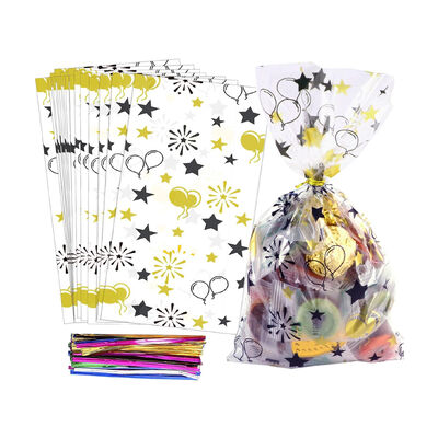 چین تولید سفارشی چاپ شفاف شفاف چلو شیرینی جشن تولد غارت شکلات شیرینی کیسه