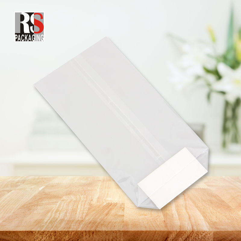 12x8x25 سانتی متر کیسه پلاستیکی مربع پایین غذا برای پاپ کورن در رنگ های شفاف یا سفارشی