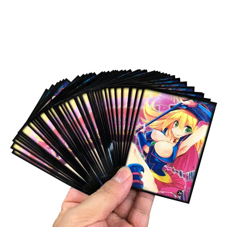 اندازه سفارشی قرمز سیاه دو رنگ دستکش کارت بازی برای Mtg Yu-Gi-Oh کارت های TCG لوگو سفارشی و نوع الگوی