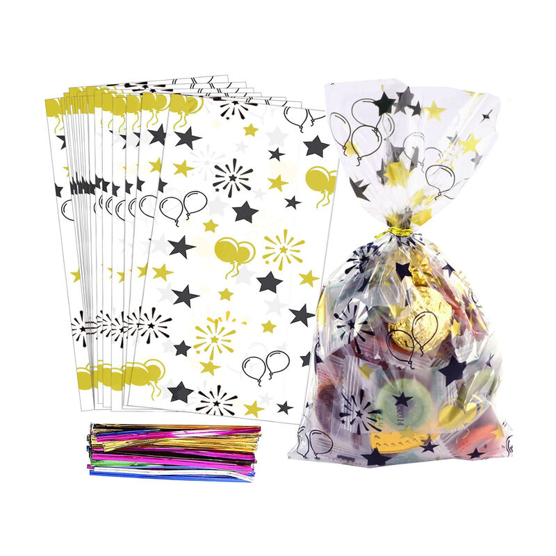 چین تولید سفارشی چاپ شفاف شفاف چلو شیرینی جشن تولد غارت شکلات شیرینی کیسه