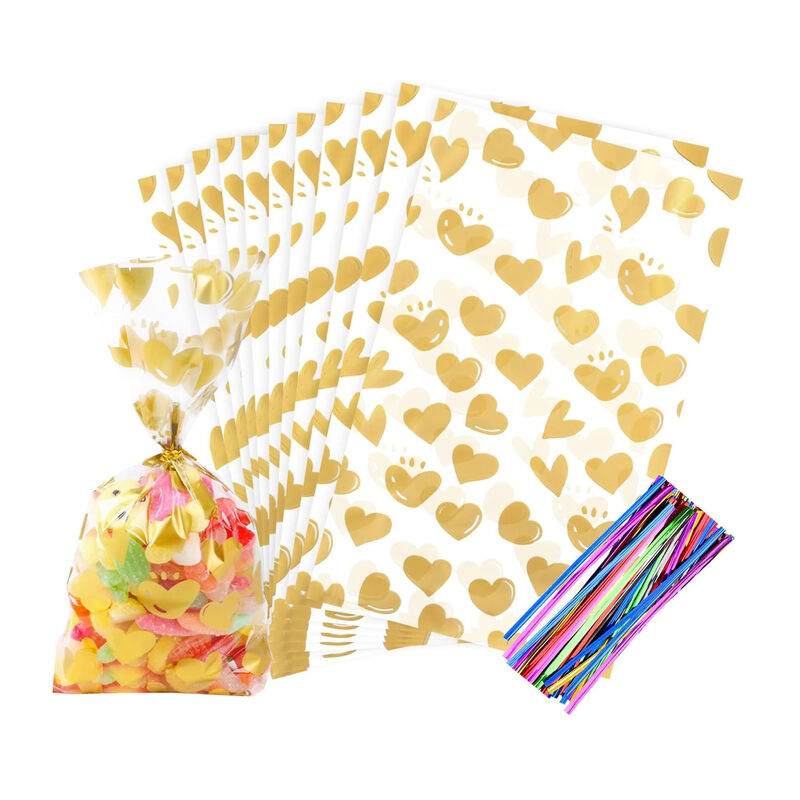 کیسه های سیلوفان کریسمس 10/20 بسته بندی با کراوات های پیچ و تاب کریسمس مورد علاقه درمان هدیه Goodie کیسه های چلو برای جشن کوکی های شیرینی